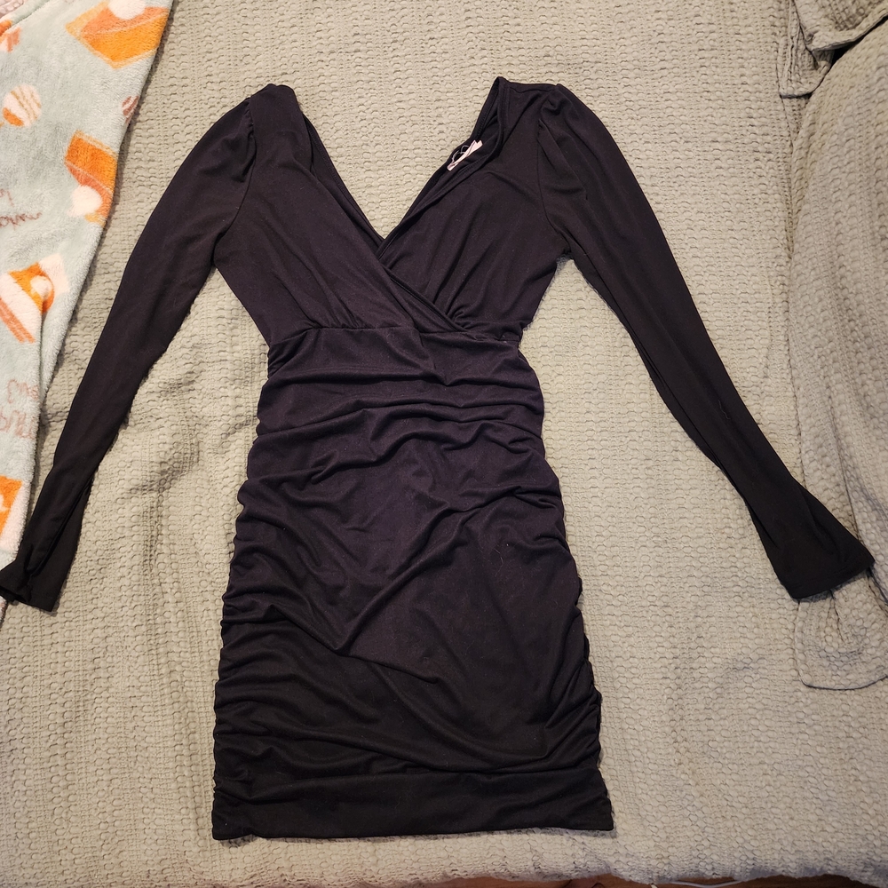 Chic Black Long Sleeve Dress